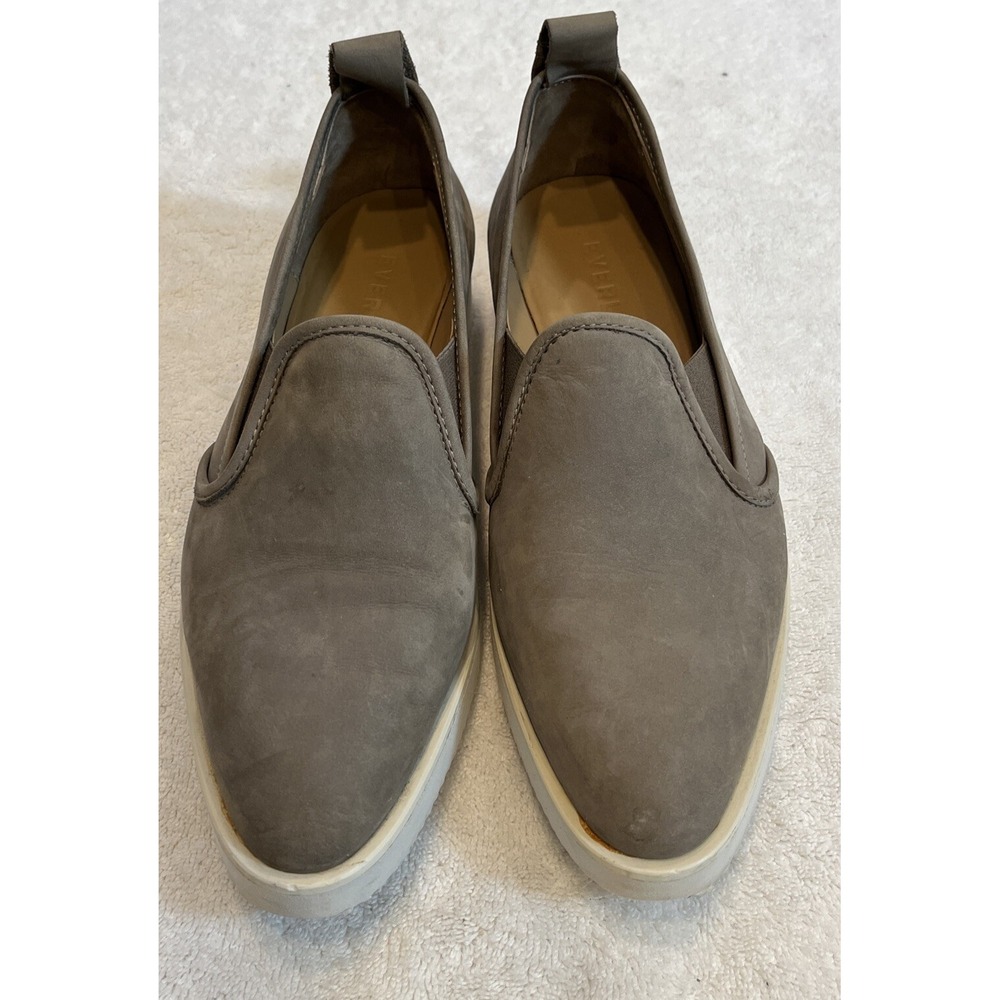 Everlane The Nubuck Street Shoe Slip-on Sneaker Taupe Sz 9 Made In‎ Italy